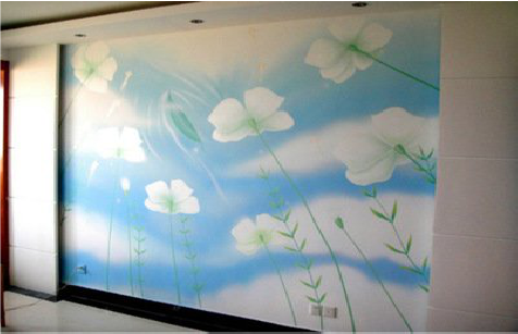 都昌画墙绘怎么画好白云的蓬松感?