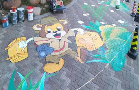 都昌夏季画地面彩绘会遇到的问题